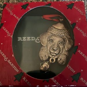 Silver plated ornament by Reed & Barton: dog